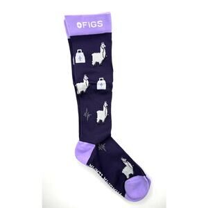 1 Pair FIGS Compression Purple Socks Size Large